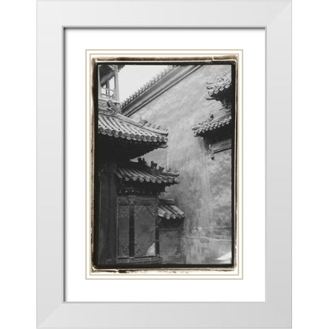 Old Beijing White Modern Wood Framed Art Print with Double Matting by DeNardo, Laura