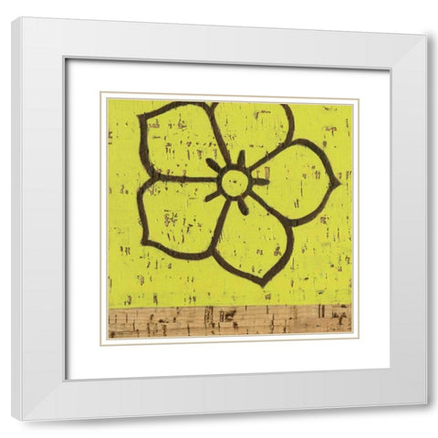 Key Lime Rosette IV White Modern Wood Framed Art Print with Double Matting by Zarris, Chariklia