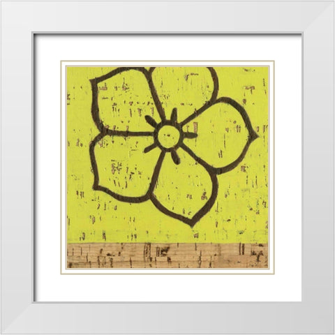 Key Lime Rosette IV White Modern Wood Framed Art Print with Double Matting by Zarris, Chariklia