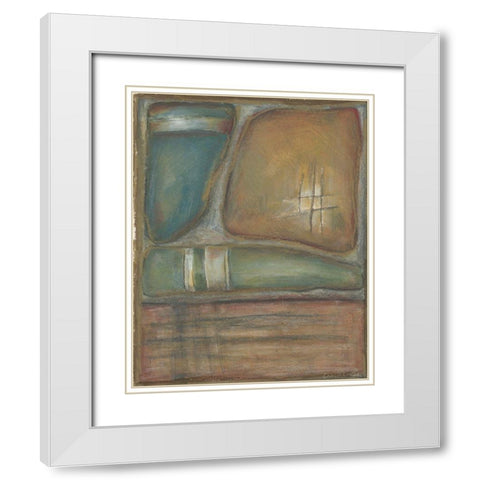 Relic I White Modern Wood Framed Art Print with Double Matting by Zarris, Chariklia