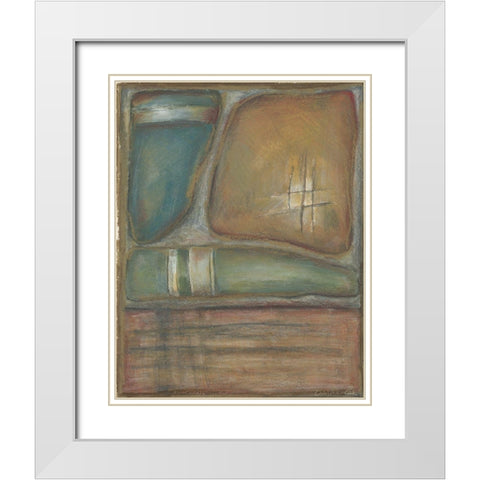 Relic I White Modern Wood Framed Art Print with Double Matting by Zarris, Chariklia