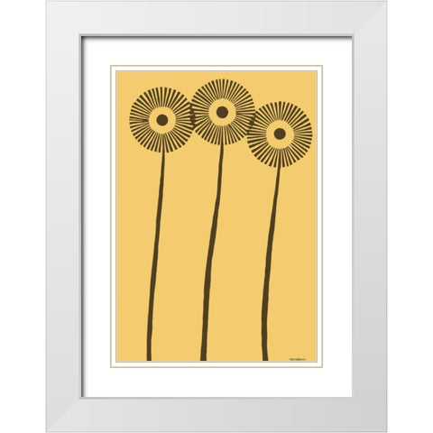 Dandy Dichromatics I White Modern Wood Framed Art Print with Double Matting by Lam, Vanna