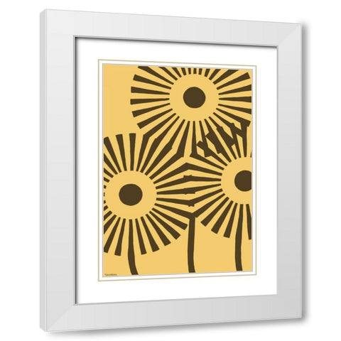 Dandy Dichromatics II White Modern Wood Framed Art Print with Double Matting by Lam, Vanna