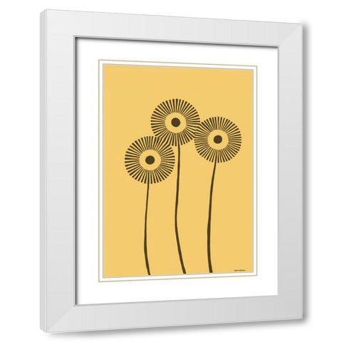 Dandy Dichromatics III White Modern Wood Framed Art Print with Double Matting by Lam, Vanna