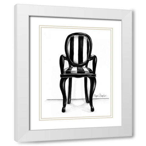 Designer Chair I White Modern Wood Framed Art Print with Double Matting by Meagher, Megan