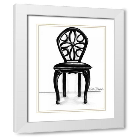 Designer Chair II White Modern Wood Framed Art Print with Double Matting by Meagher, Megan