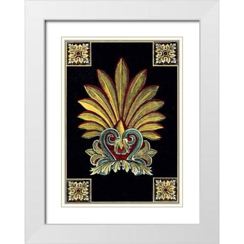 Petite Finial on Black I White Modern Wood Framed Art Print with Double Matting by Vision Studio