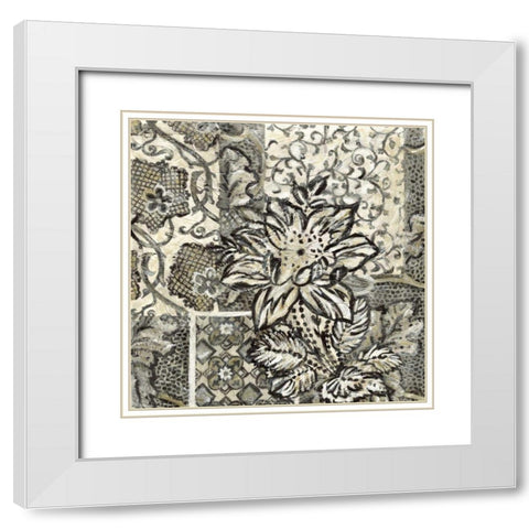 Printed Graphic Chintz I  White Modern Wood Framed Art Print with Double Matting by Zarris, Chariklia