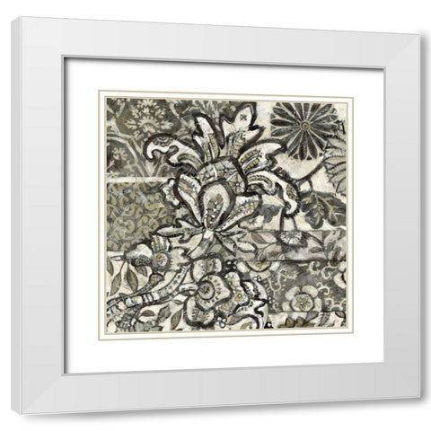 Printed Graphic Chintz IV  White Modern Wood Framed Art Print with Double Matting by Zarris, Chariklia