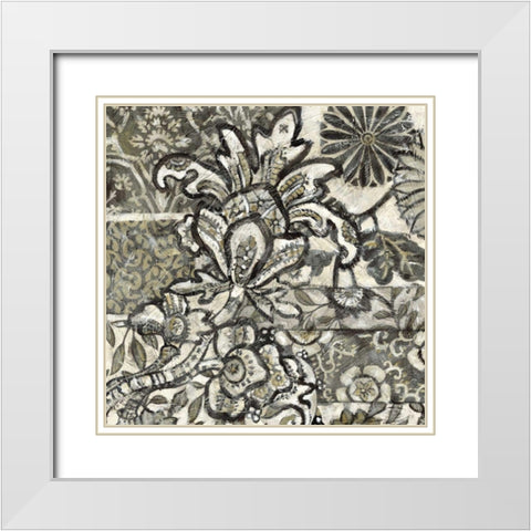 Printed Graphic Chintz IV  White Modern Wood Framed Art Print with Double Matting by Zarris, Chariklia