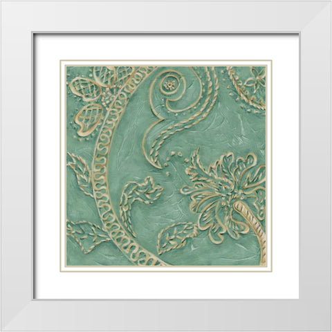 Printed Tiffany Lace I White Modern Wood Framed Art Print with Double Matting by Zarris, Chariklia