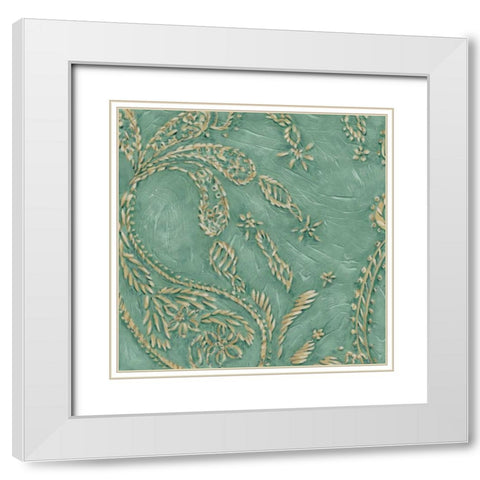 Printed Tiffany Lace II White Modern Wood Framed Art Print with Double Matting by Zarris, Chariklia