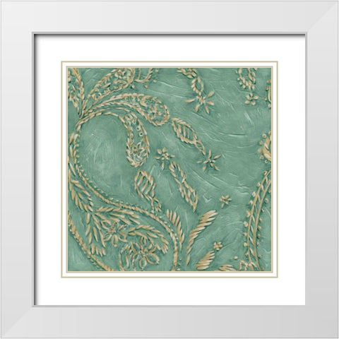 Printed Tiffany Lace II White Modern Wood Framed Art Print with Double Matting by Zarris, Chariklia