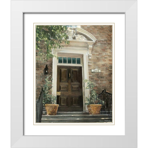 Custom Grove Avenue White Modern Wood Framed Art Print with Double Matting by Meagher, Megan