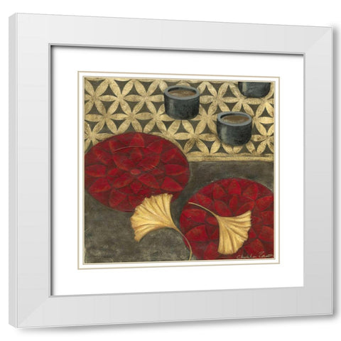 Lacquerware I White Modern Wood Framed Art Print with Double Matting by Zarris, Chariklia