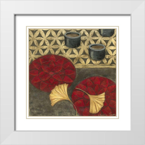 Lacquerware I White Modern Wood Framed Art Print with Double Matting by Zarris, Chariklia