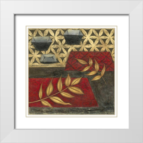 Lacquerware II White Modern Wood Framed Art Print with Double Matting by Zarris, Chariklia