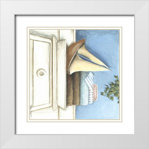 Coastal Bath I White Modern Wood Framed Art Print with Double Matting by Meagher, Megan