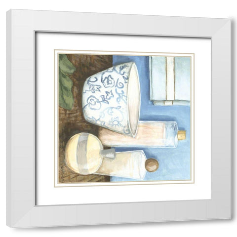 Coastal Bath II White Modern Wood Framed Art Print with Double Matting by Meagher, Megan