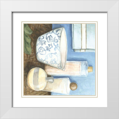 Coastal Bath II White Modern Wood Framed Art Print with Double Matting by Meagher, Megan