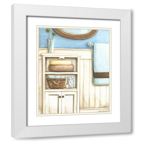 Coastal Bath III White Modern Wood Framed Art Print with Double Matting by Meagher, Megan