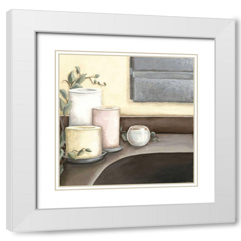 Spa Retreat II White Modern Wood Framed Art Print with Double Matting by Meagher, Megan