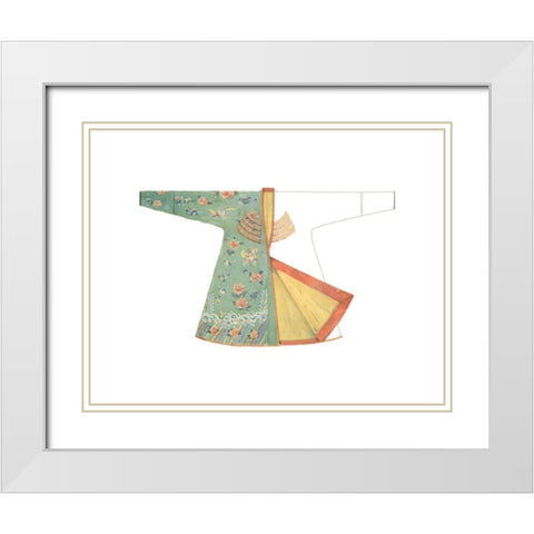 Asian Costume I White Modern Wood Framed Art Print with Double Matting by Vision Studio