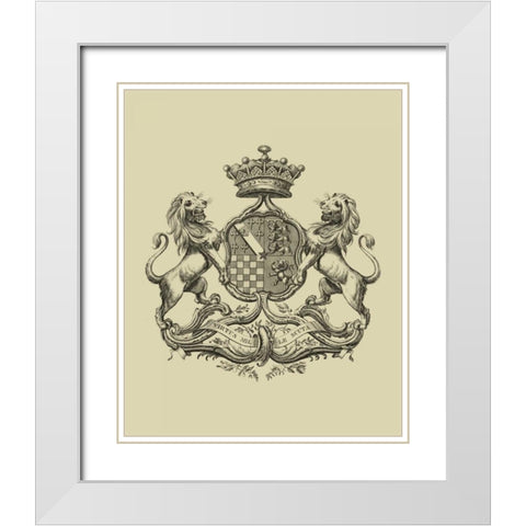 Heraldry I White Modern Wood Framed Art Print with Double Matting by Vision Studio