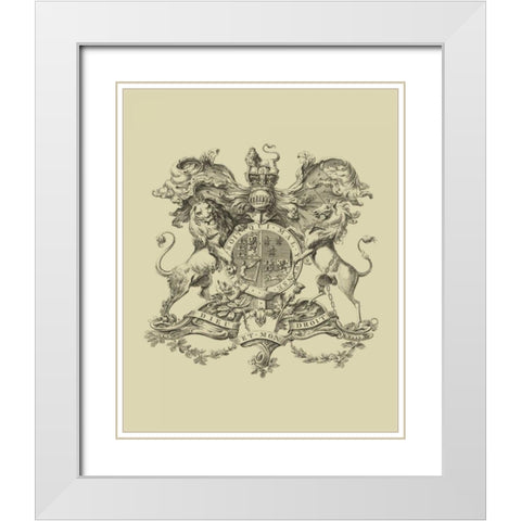 Heraldry II White Modern Wood Framed Art Print with Double Matting by Vision Studio