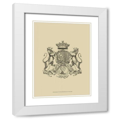 Heraldry IV White Modern Wood Framed Art Print with Double Matting by Vision Studio