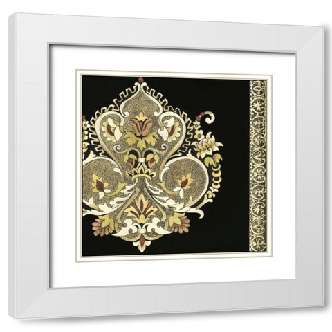 Small Regal Adornments II White Modern Wood Framed Art Print with Double Matting by Zarris, Chariklia