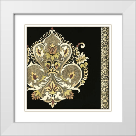 Small Regal Adornments II White Modern Wood Framed Art Print with Double Matting by Zarris, Chariklia