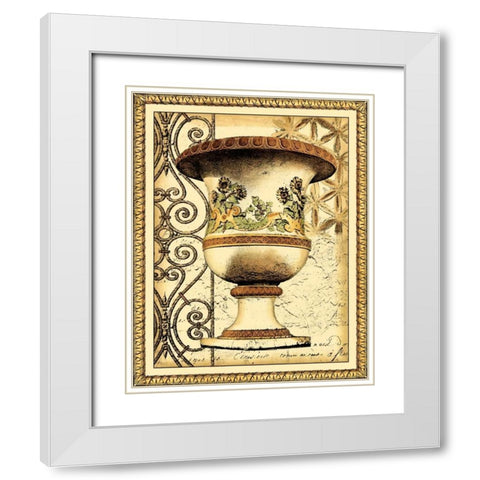 Small Gardens of Versailles I White Modern Wood Framed Art Print with Double Matting by Vision Studio