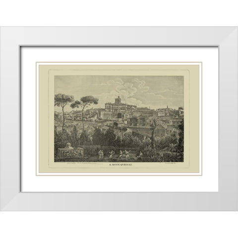 Piranesi View of Rome I White Modern Wood Framed Art Print with Double Matting by Piranesi