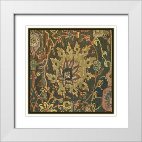 Persian Carpet I White Modern Wood Framed Art Print with Double Matting by Vision Studio