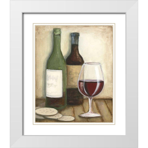 Cabernet White Modern Wood Framed Art Print with Double Matting by Meagher, Megan