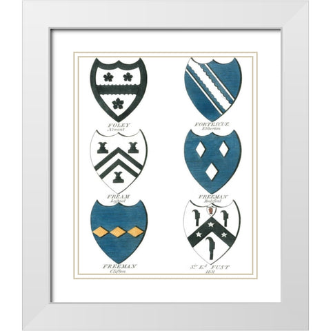 Coat of Arms I White Modern Wood Framed Art Print with Double Matting by Catton