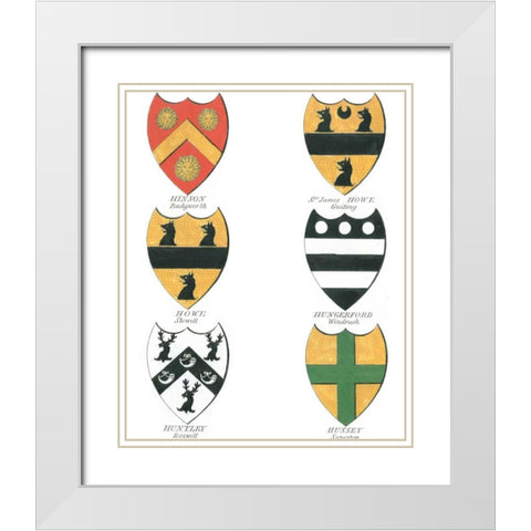 Coat of Arms II White Modern Wood Framed Art Print with Double Matting by Catton