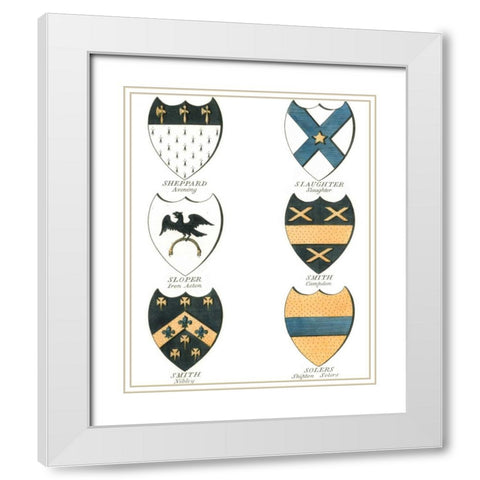 Coat of Arms III White Modern Wood Framed Art Print with Double Matting by Catton