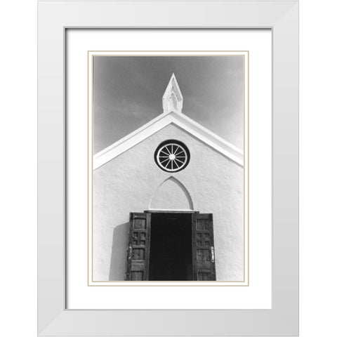 Bermuda Architecture I White Modern Wood Framed Art Print with Double Matting by DeNardo, Laura