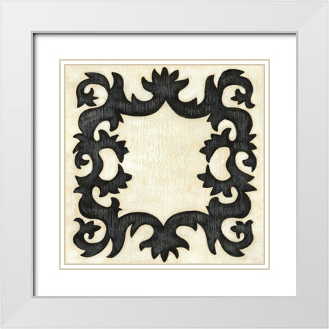 Petite Suzani II White Modern Wood Framed Art Print with Double Matting by Zarris, Chariklia