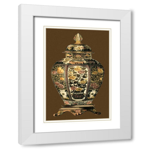 Small Amber Porcelain II White Modern Wood Framed Art Print with Double Matting by Vision Studio