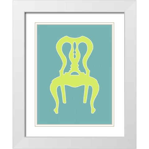 Small Graphic Chair II White Modern Wood Framed Art Print with Double Matting by Zarris, Chariklia