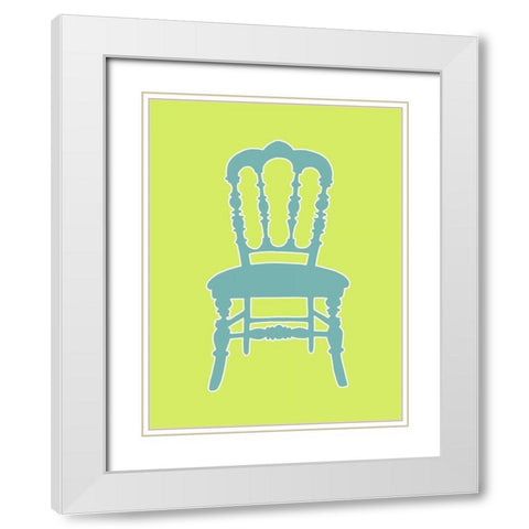 Small Graphic Chair III White Modern Wood Framed Art Print with Double Matting by Zarris, Chariklia