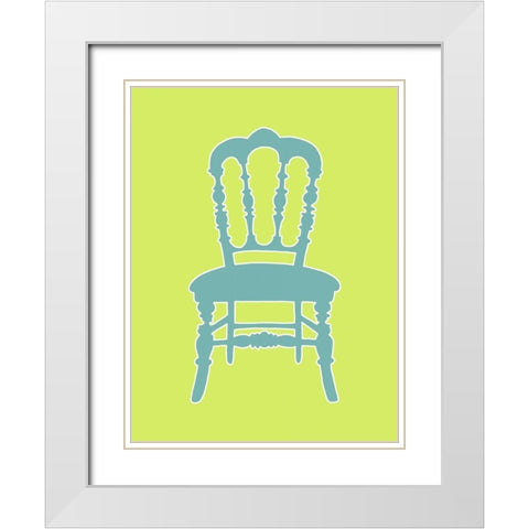 Small Graphic Chair III White Modern Wood Framed Art Print with Double Matting by Zarris, Chariklia