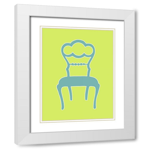 Small Graphic Chair IV White Modern Wood Framed Art Print with Double Matting by Zarris, Chariklia