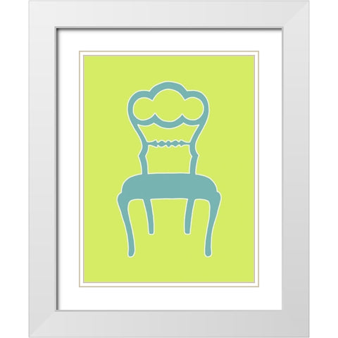 Small Graphic Chair IV White Modern Wood Framed Art Print with Double Matting by Zarris, Chariklia