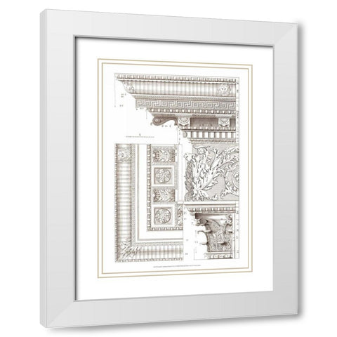 Small Corinthian Detail VI White Modern Wood Framed Art Print with Double Matting by Vision Studio