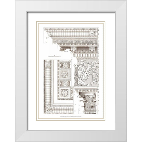 Small Corinthian Detail VI White Modern Wood Framed Art Print with Double Matting by Vision Studio
