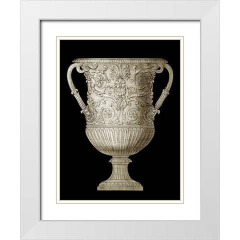 Small Garden Antiquities V (AH) White Modern Wood Framed Art Print with Double Matting by Vision Studio